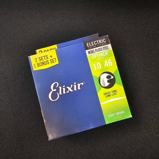 Elixir Optiweb 10-46 Electric Strings - 3 Pack