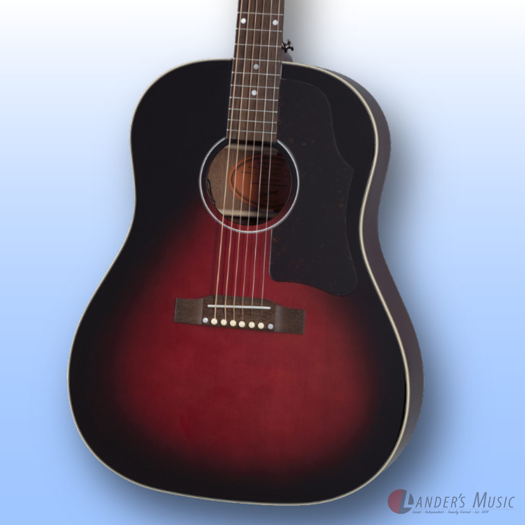 Epiphone Slash Signature Model J45 Vermillion Burst Electric/Acoustic Guitar with Hard Case