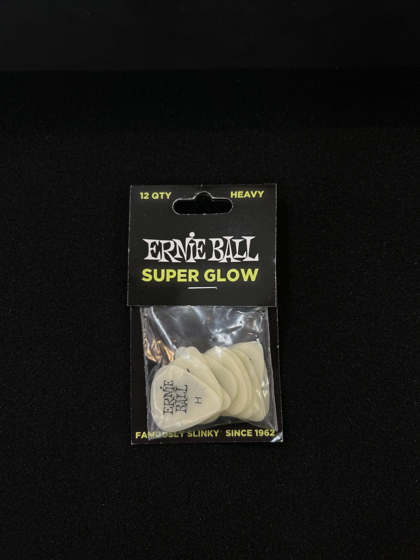 Ernie Ball Super Glow Pick 12 Pack