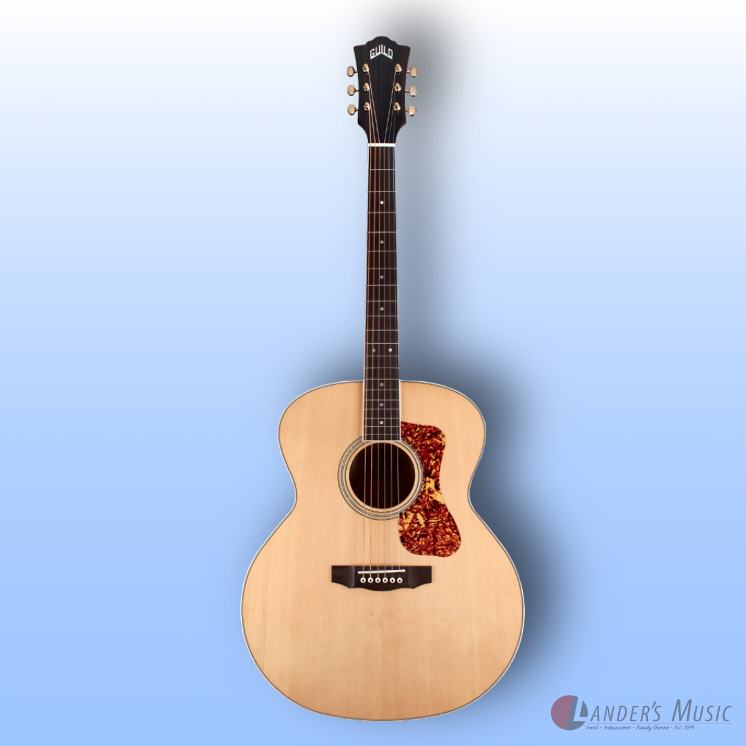 Guild Westerly Series F250E Deluxe Blonde Electric/Acoustic Guitar With Deluxe Bag