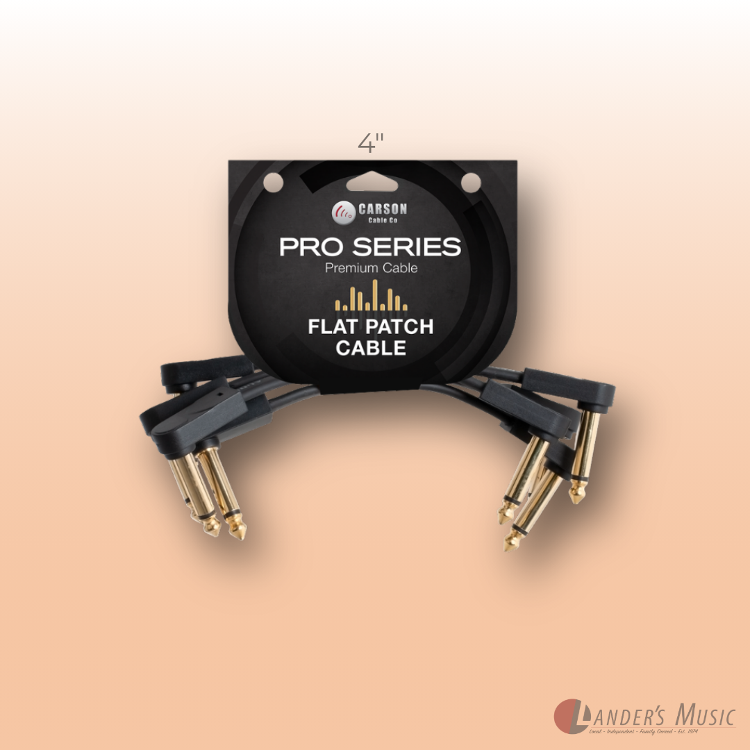 Carson Pro Flat 4" Patch Cable 4-Pack