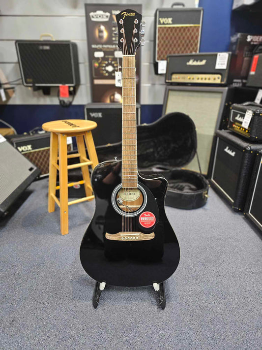 Fender FA-125CE Black Electric/Acoustic Guitar