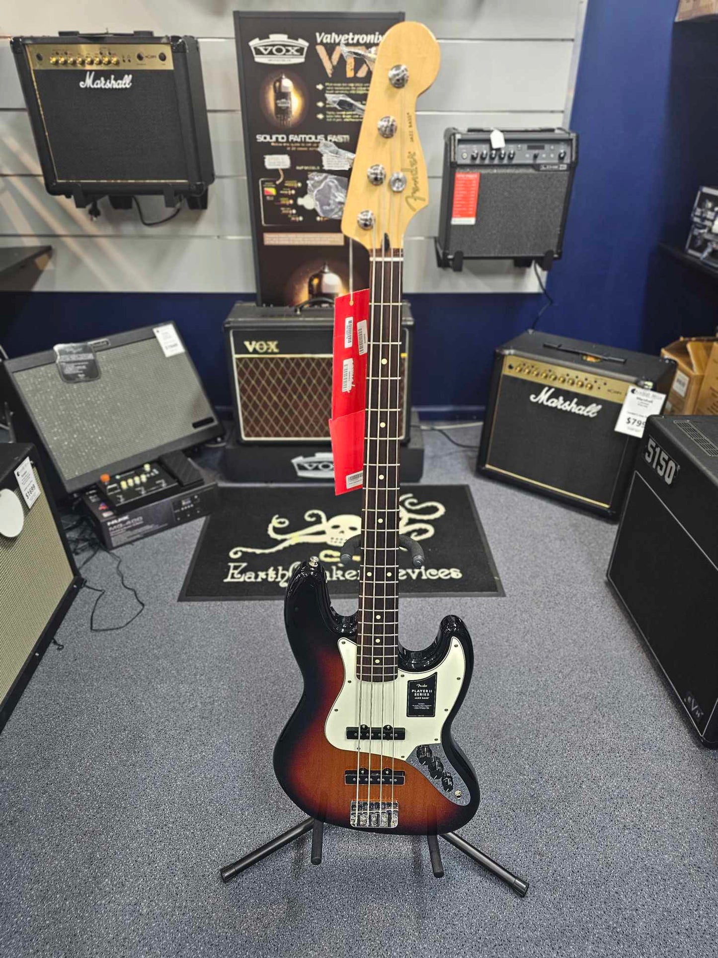 Fender Player II Series 3-Tone Sunburst Jazz Bass Guitar