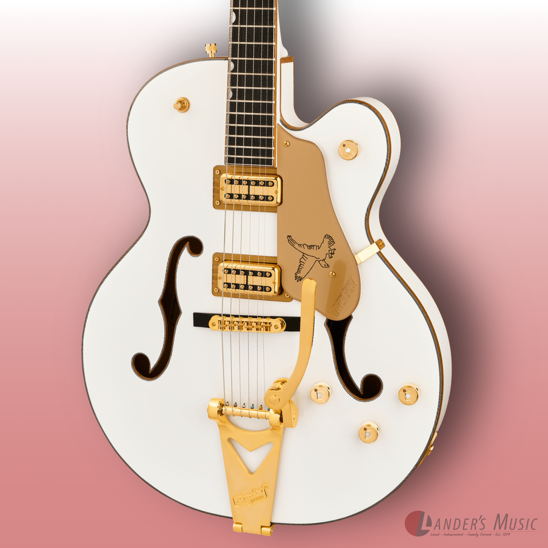 Gretsch Synchomatic Falcon Snowcrest White Electric Guitar with Hard Case