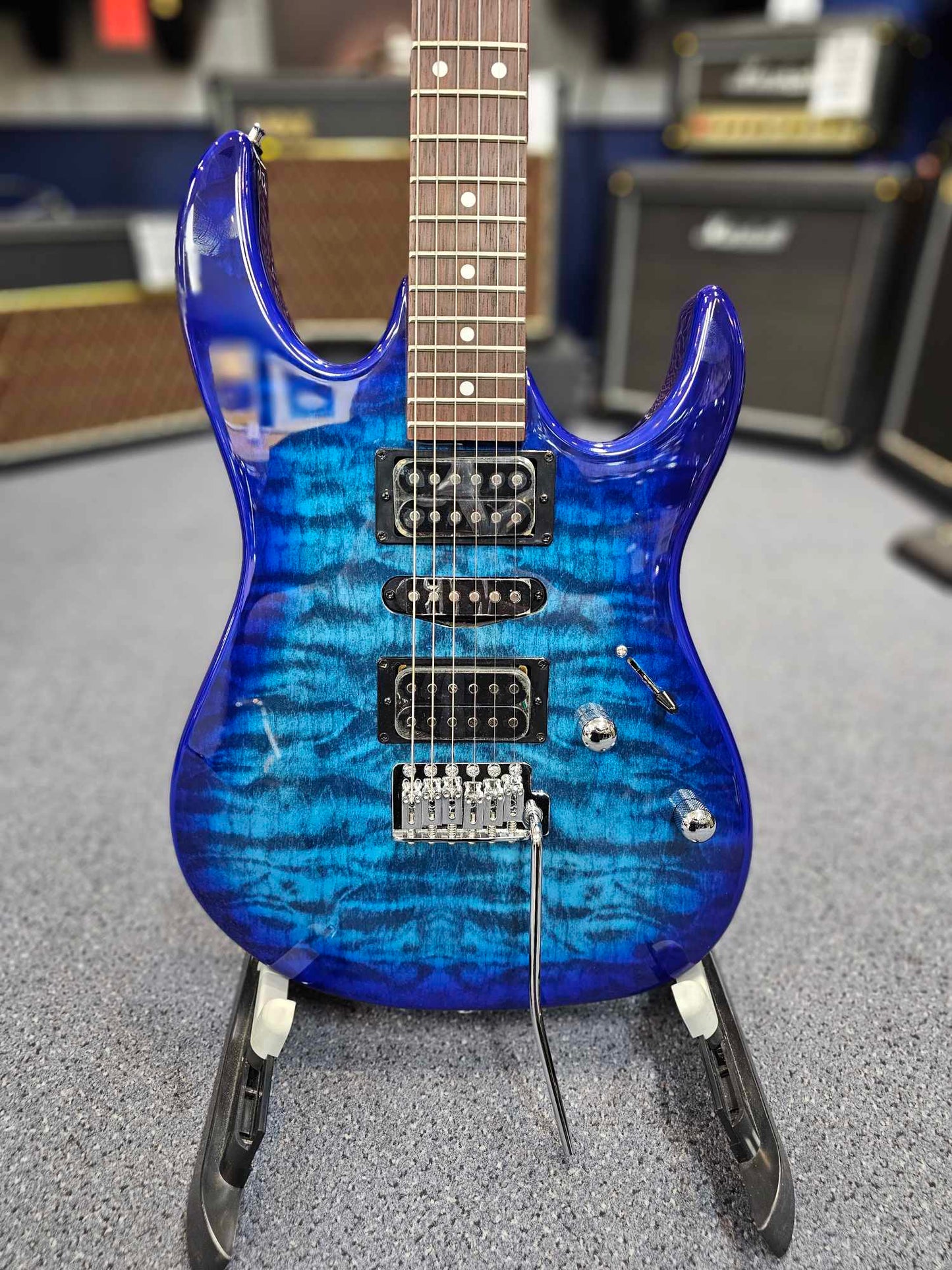 Ibanez RX70QA Transparent Blue Burst Electric Guitar