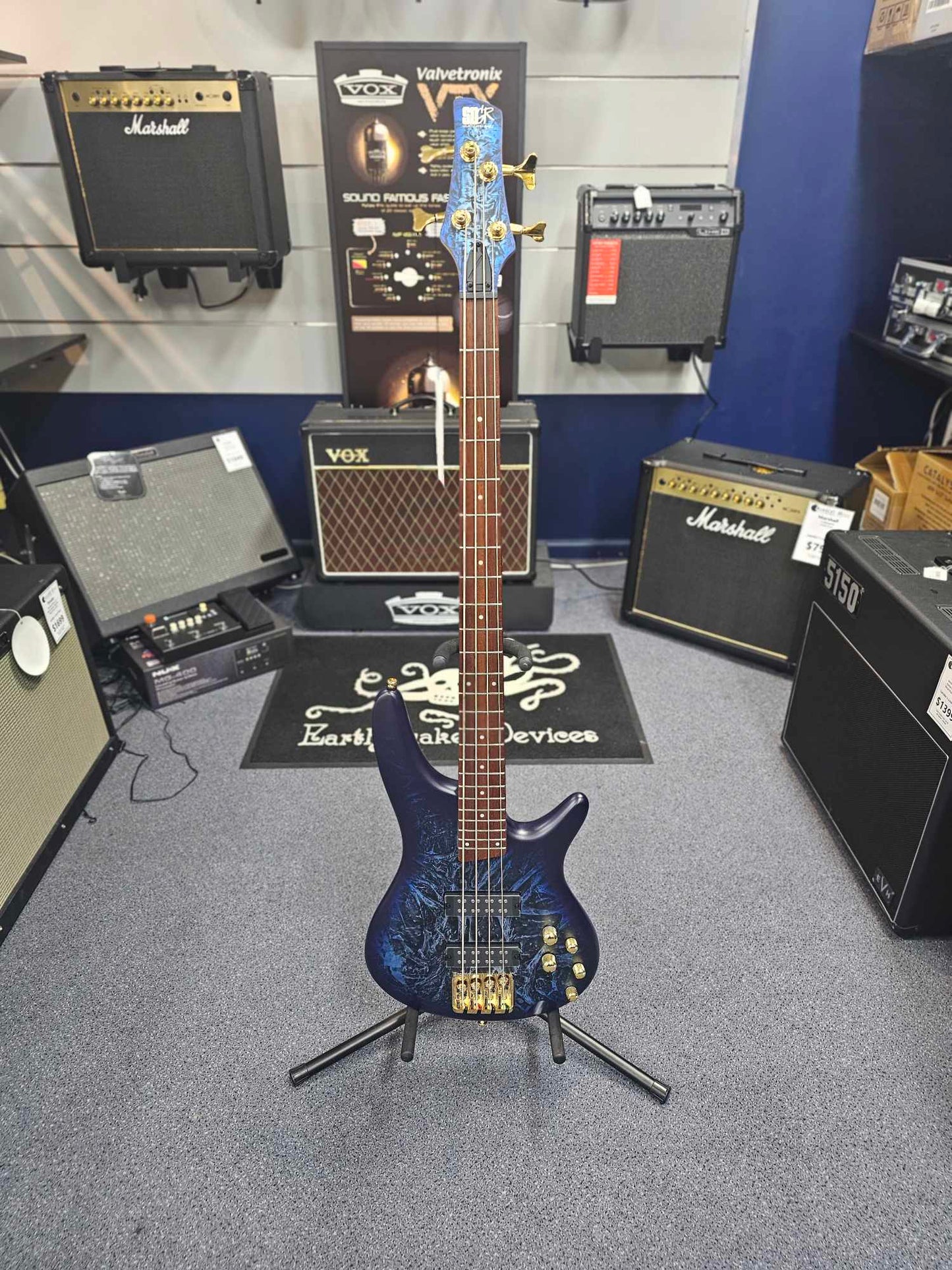 Ibanez SR300EDX Cosmic Blue Frozen Matte Bass Guitar