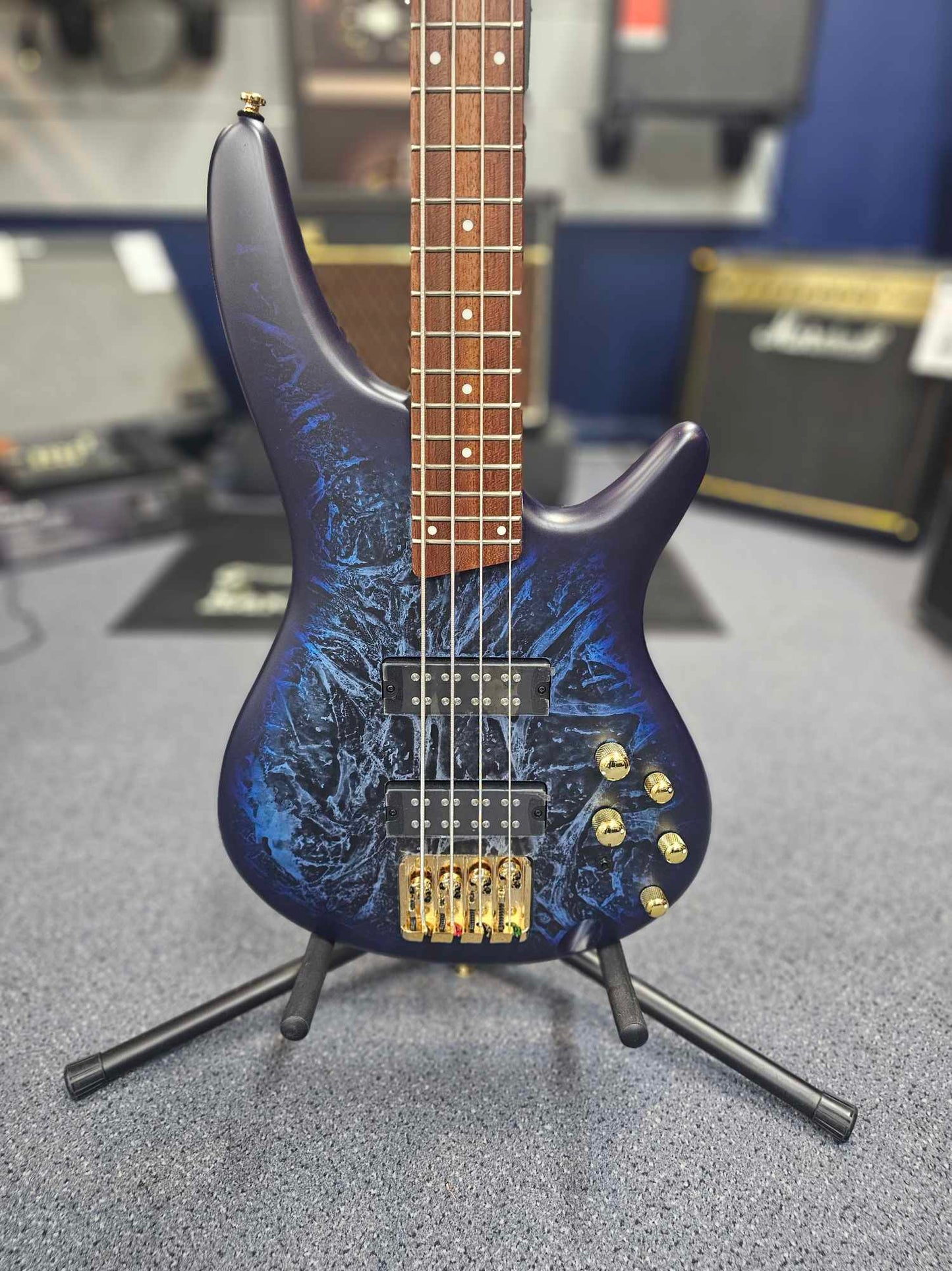 Ibanez SR300EDX Cosmic Blue Frozen Matte Bass Guitar