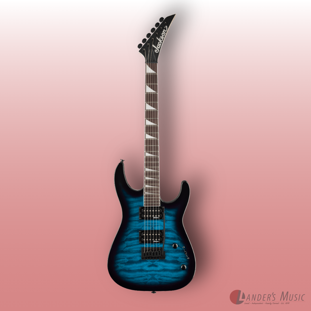 Jackson JS Series Dinky JS20 DKQ 2PT Transparent Blue Burst Electric Guitar