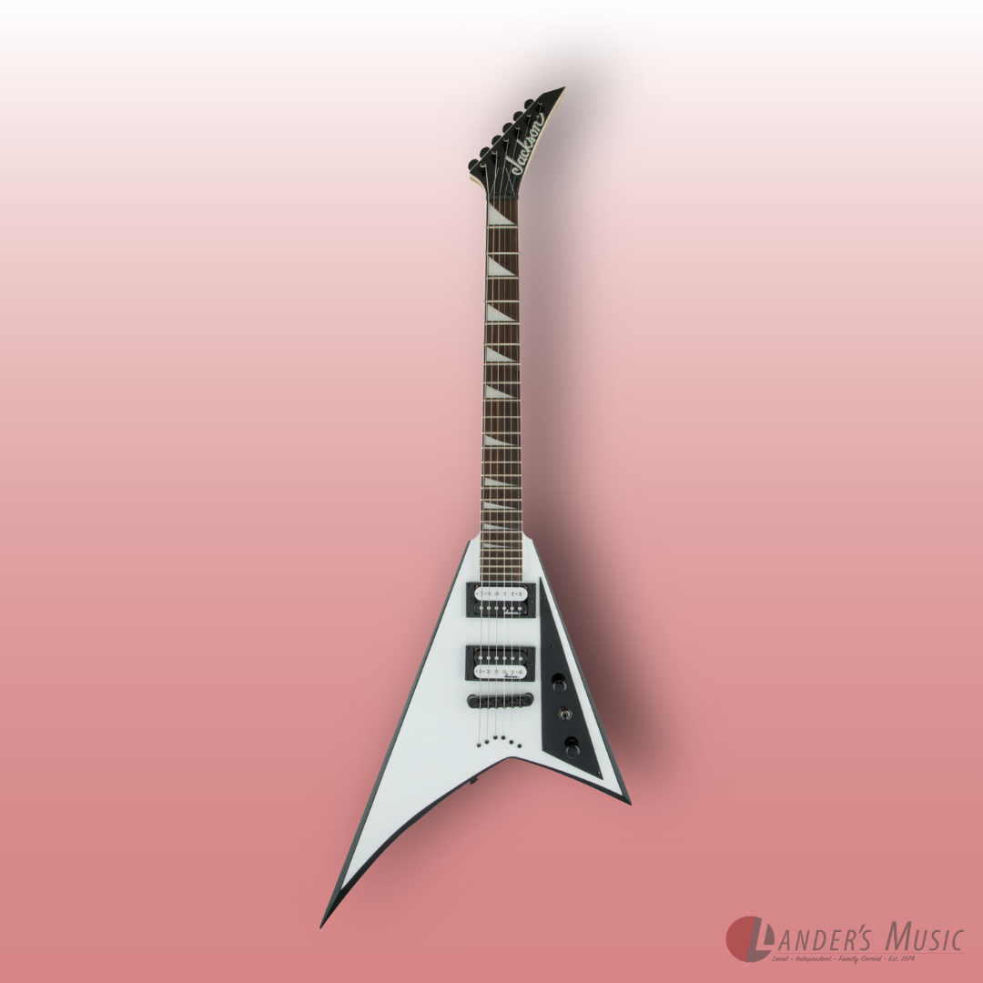 Jackson JS Series Rhoads JS32T in White with Black Bevels Electric Guitar