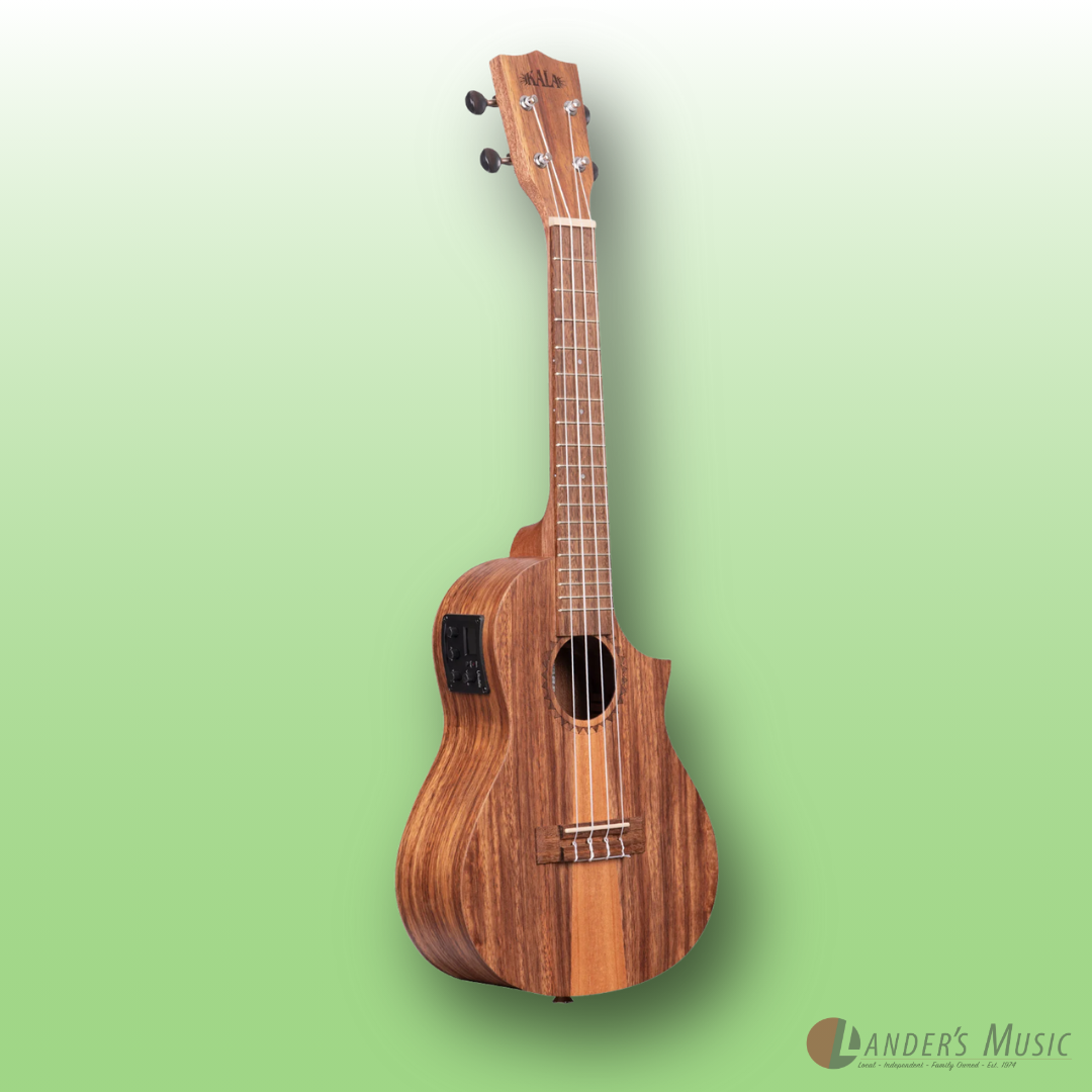 Kala Teak Cutaway Electric/Acoustic Concert Ukulele