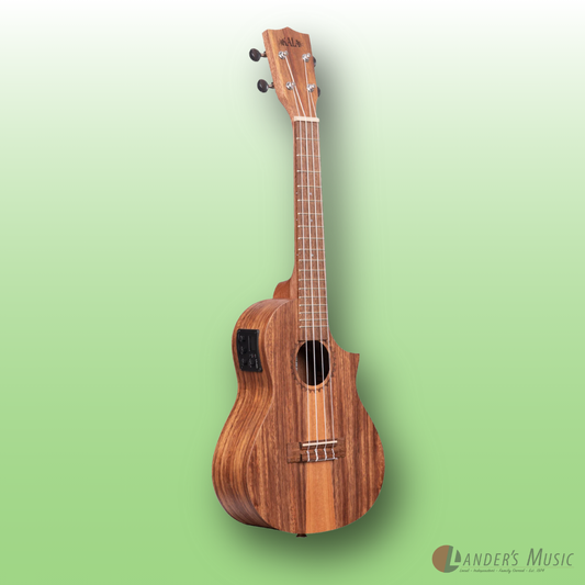 Kala Teak Cutaway Electric/Acoustic Concert Ukulele