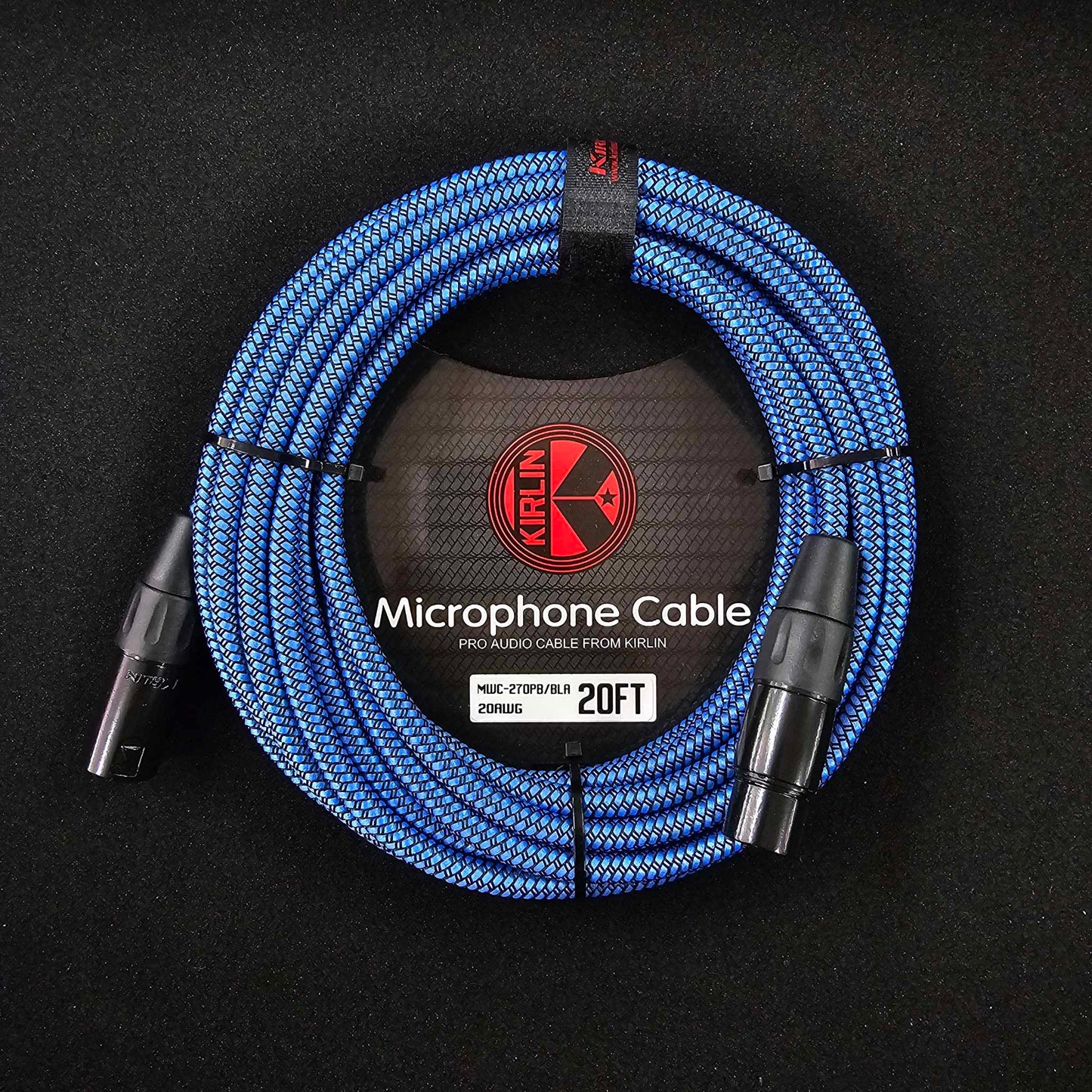 Kirlin 20ft Woven Colour Microphone Cable