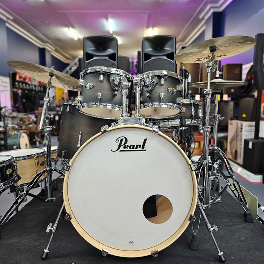 Pearl Decade Maple Fusion + 22" Satin Black Burst 5 Piece Drum Kit with Hardware