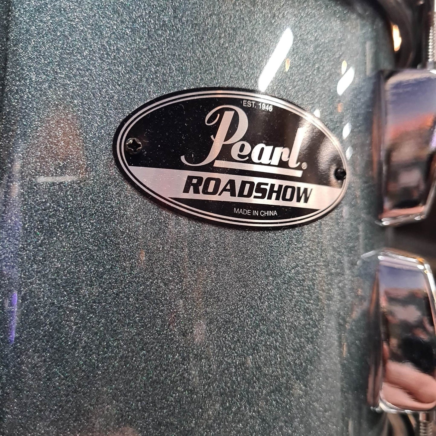 Pearl Roadshow 18" Charcoal Metallic 4 Piece Drum Kit Gig Package