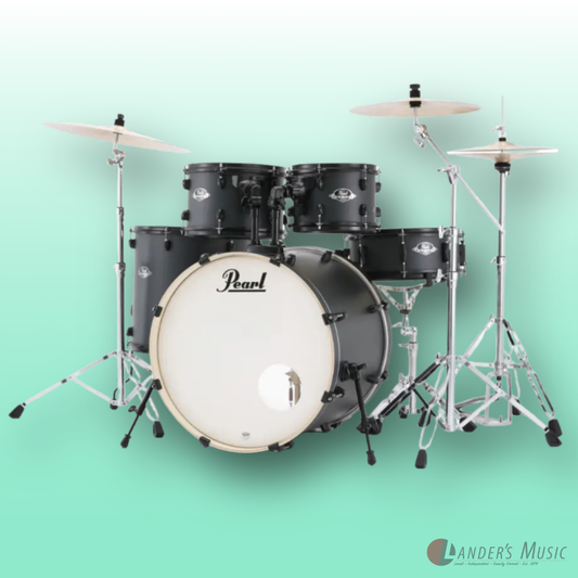 Pearl Export 22" Fusion Plus Limited Edition Graphite Slate 5 Piece Drum Kit with Hardware