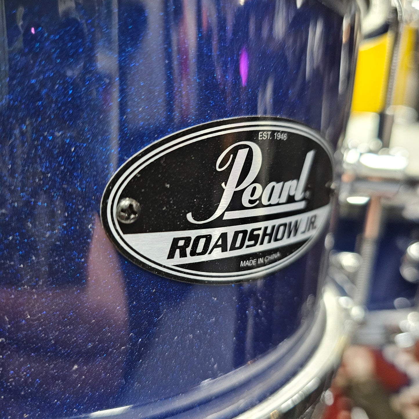 Pearl Roadshow Jr 16" Royal Blue Metallic 5 Piece Drum Kit Gig Package