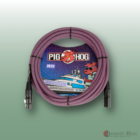 Pig Hog 20ft Woven Microphone Cables