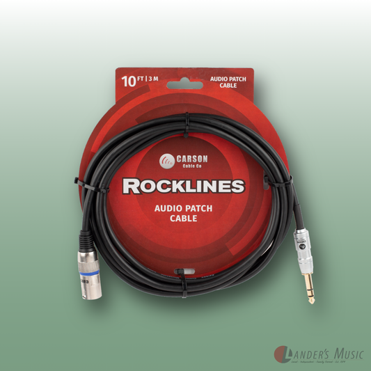 Carson 6.3 Mono Jack Plug (M) to XLR (M)