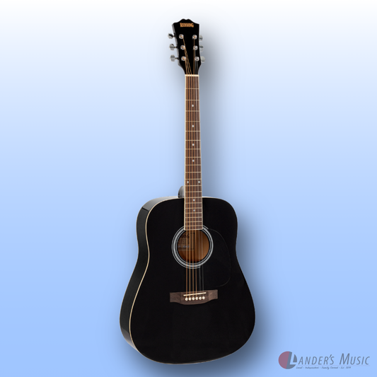 Redding RED50BK Black Dreadnought Acoustic Guitar