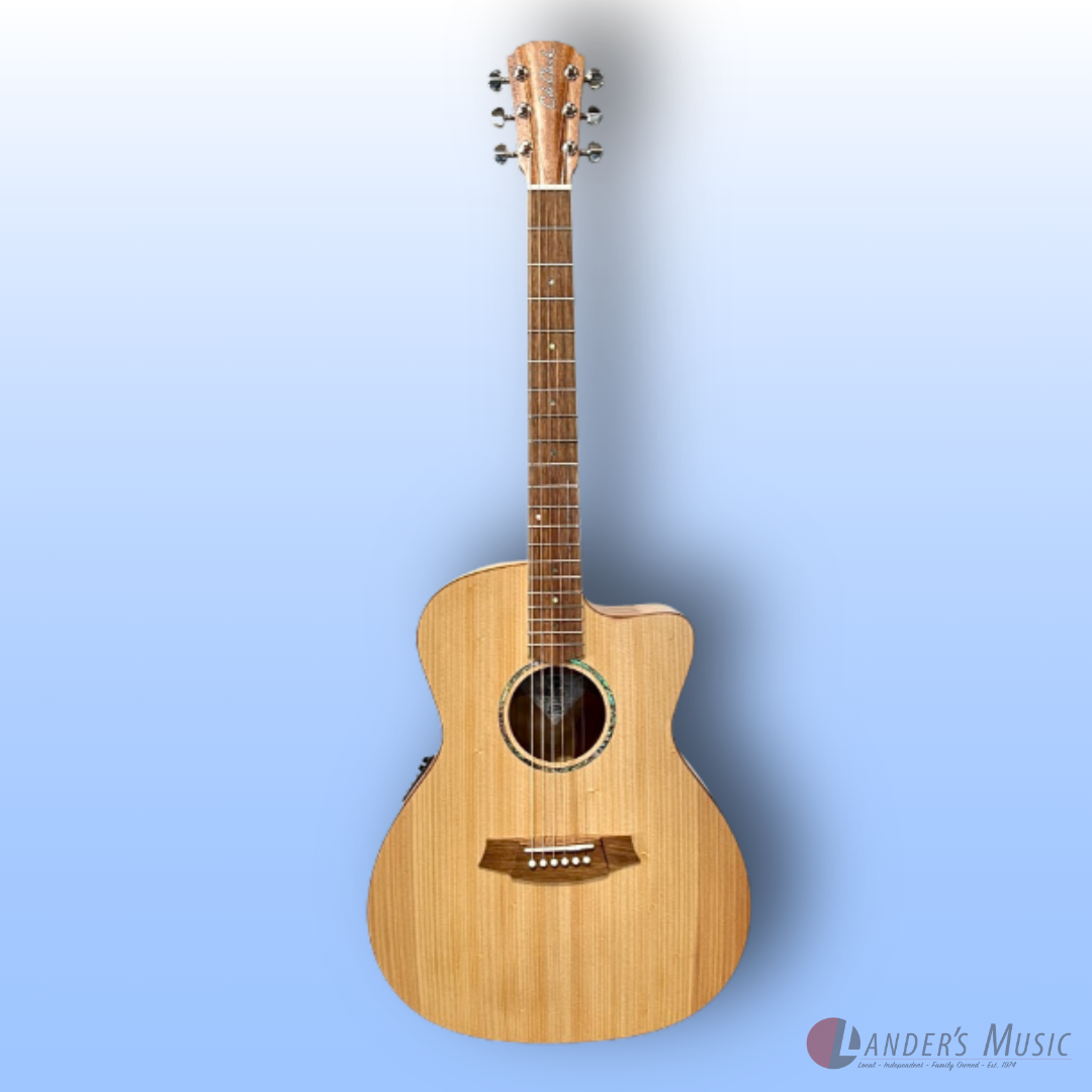 Cole Clark Studio Angel 1 Bunya and QLD Maple Electric/Acoustic Guitar with Case