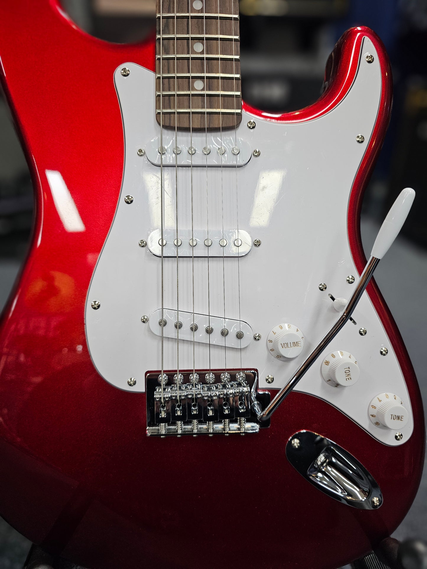 SX S Style in Candy Apple Red Electric Guitar and Amp Package