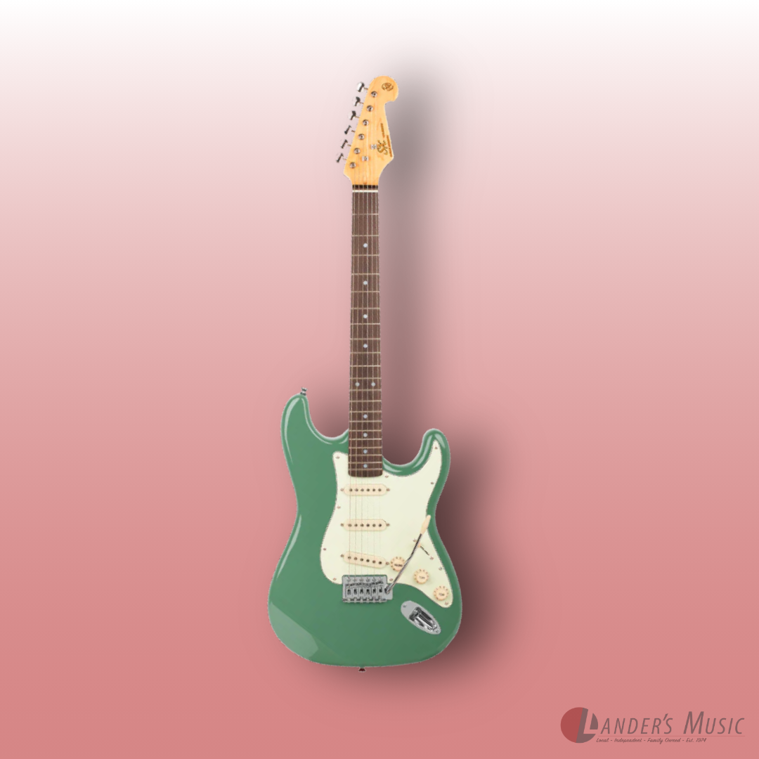 SX Vintage Green Electric Guitar with Gig Bag