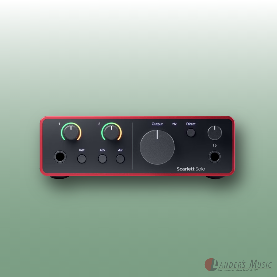 Focusrite Scarlett Solo 4th Generation Audio Interface Studio Pack