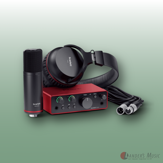 Focusrite Scarlett Solo 4th Generation Audio Interface Studio Pack