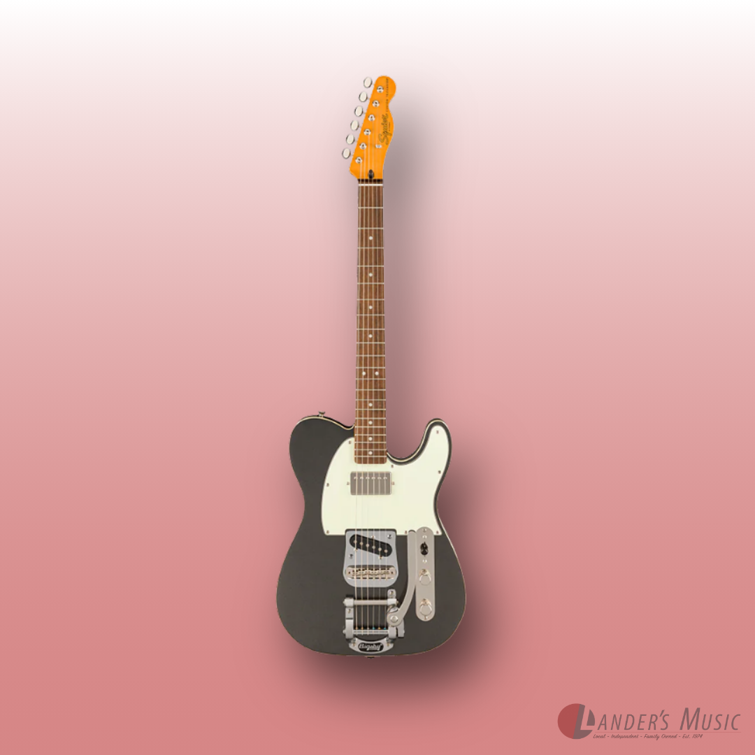 Squier FSR Classic Vibe SH Custom Charcoal Frost Metallic Telecaster with Bigsby