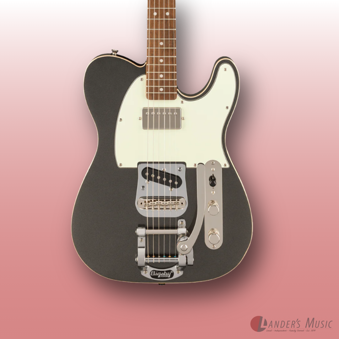 Squier FSR Classic Vibe SH Custom Charcoal Frost Metallic Telecaster with Bigsby