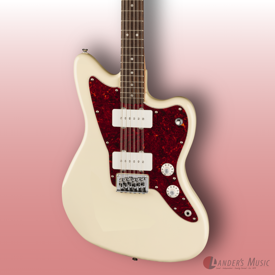 Squier Paranormal Series Olympic White Jazzmaster XII 12-String Electric Guitar