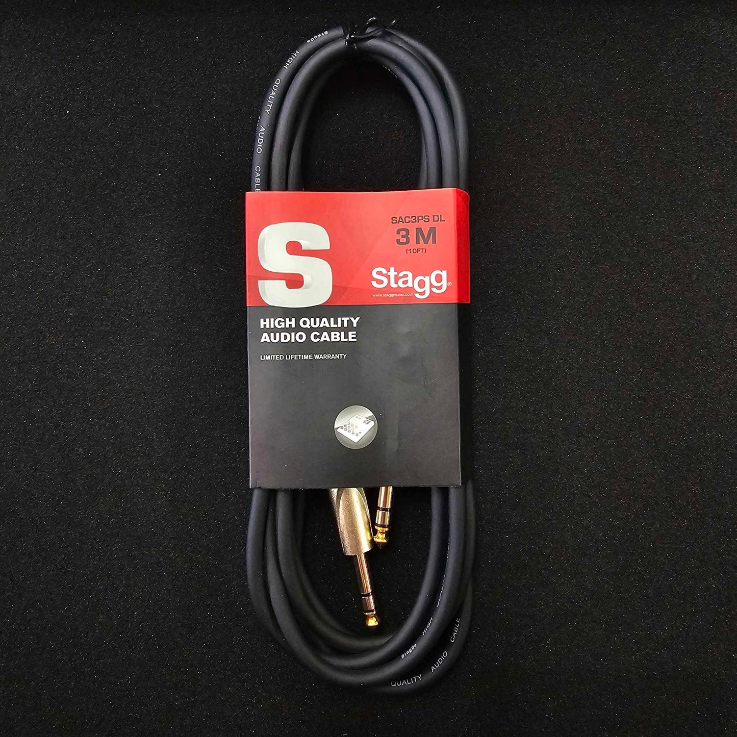 Stagg 3m High Quality TRS to TRS Audio Cable