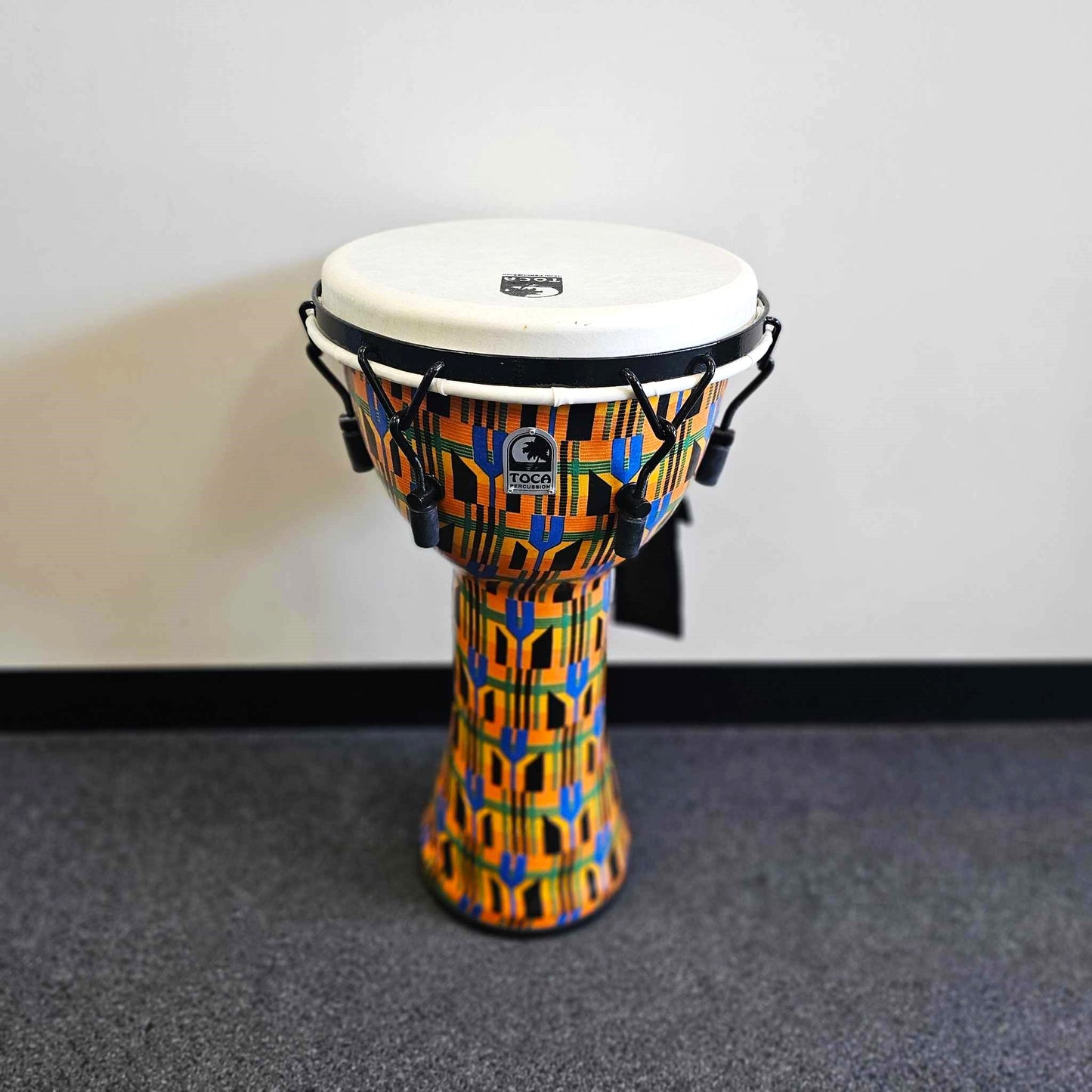 Toca 10" Mech Tuned Freestyle 2 Series Djembe in Kente Cloth Finish