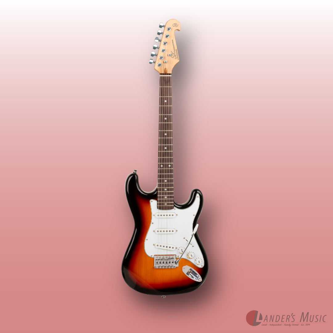 SX S Style Tobacco Sunburst 3/4 Electric Guitar and Amp Package