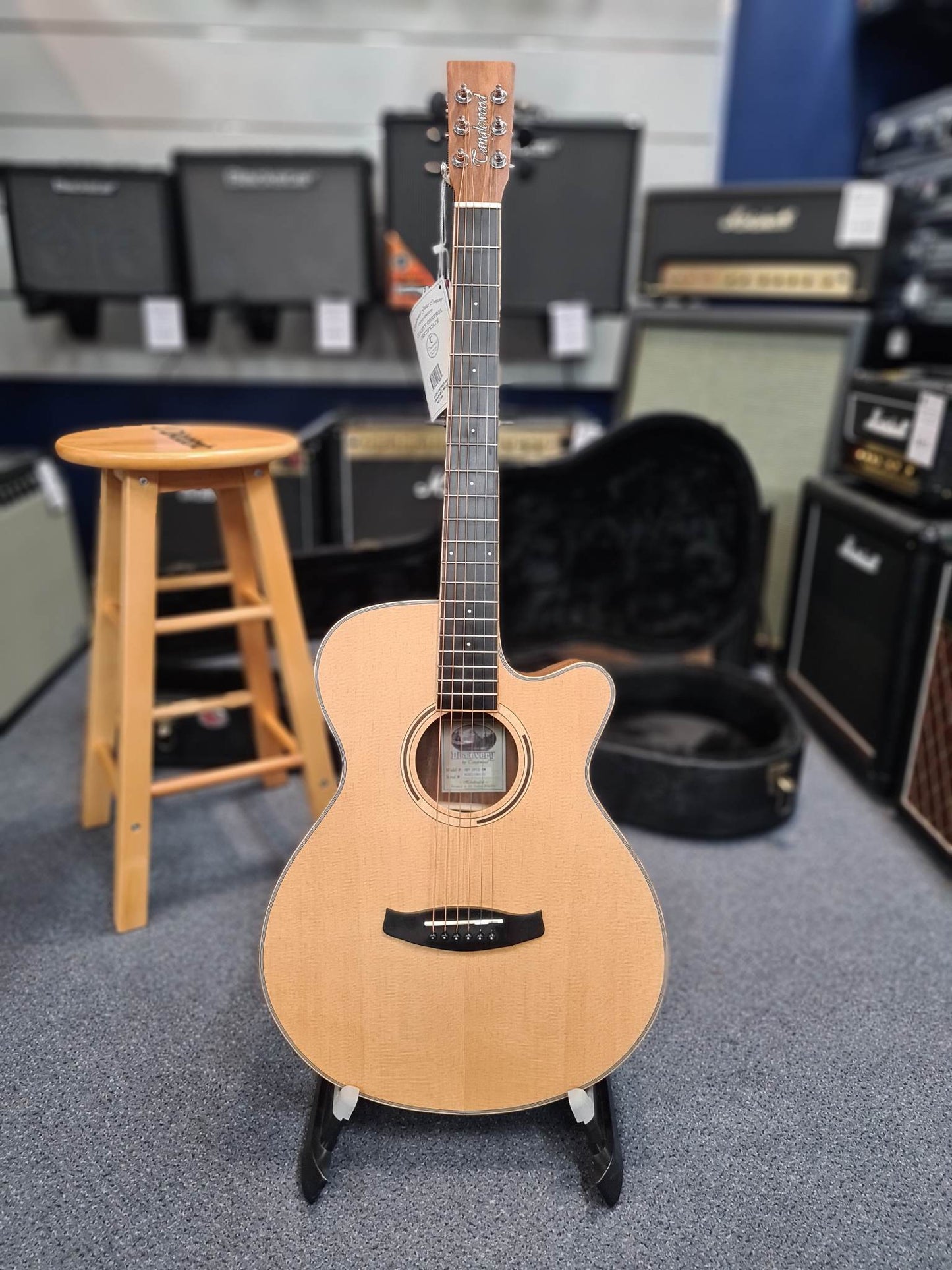 Tanglewood DBTSFCEBW Discovery Exotic Superfolk Electric/Acoustic Guitar