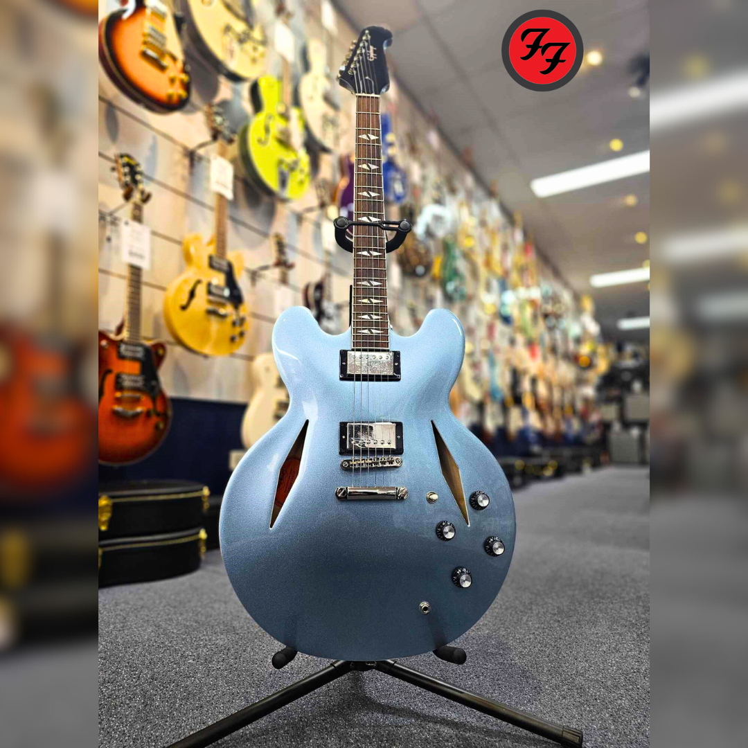 Epiphone Dave Grohl Signature Model DG-335 Pelham Blue Electric Guitar with Hard Case