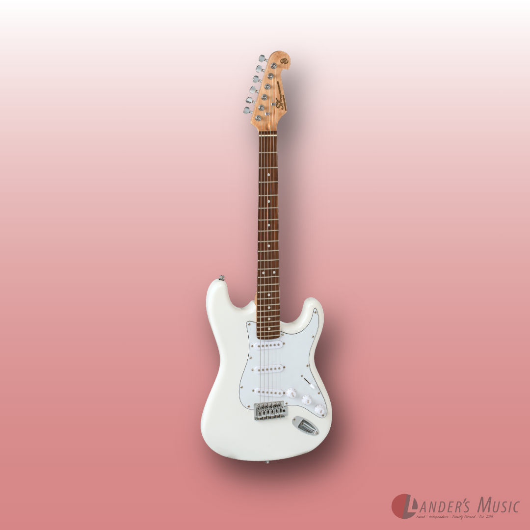 SX S Style White Guitar and Amp Package