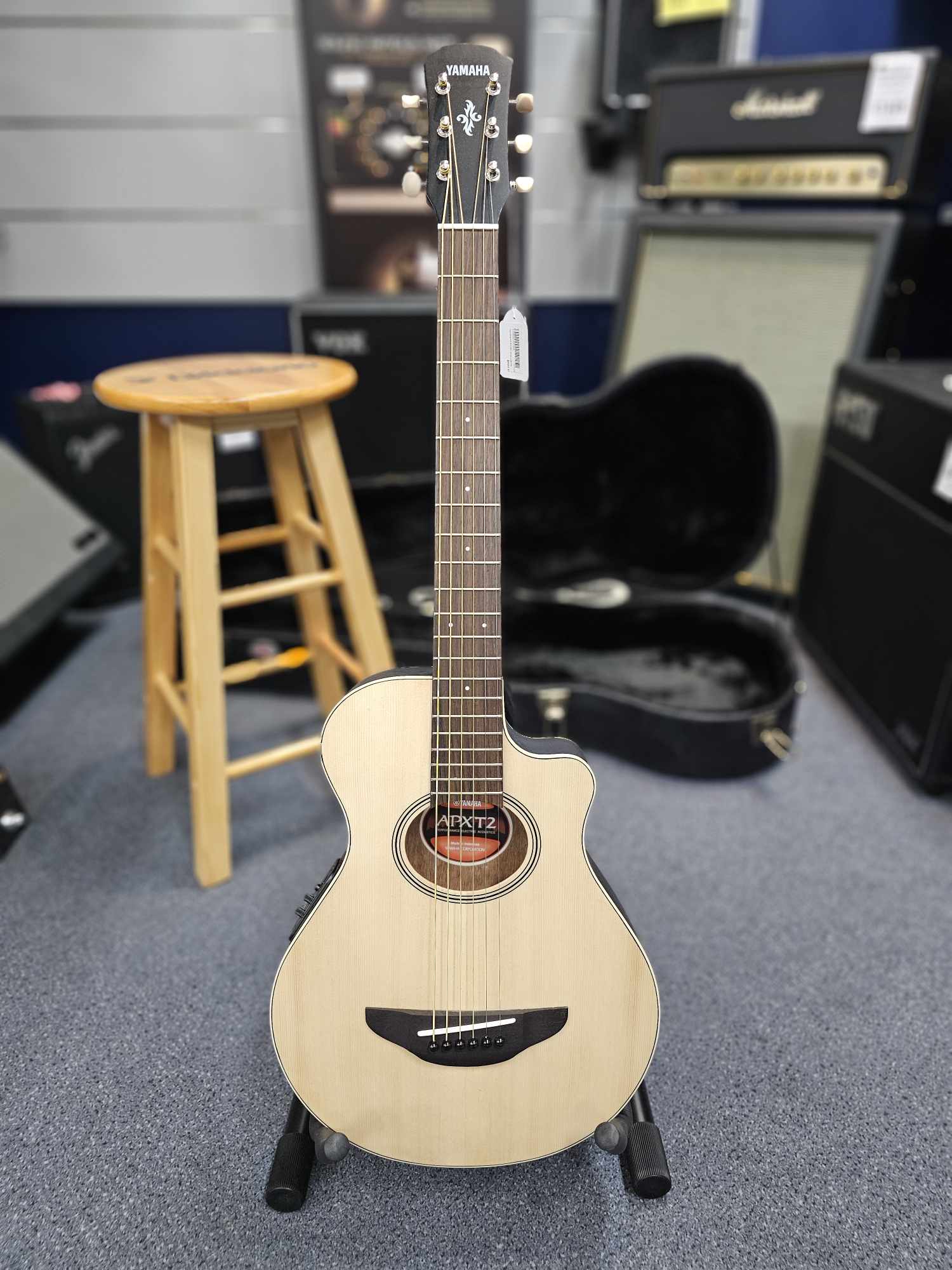 Yamaha APXT2 Natural Electric/Acoustic Traveller Guitar Lander's Music Store