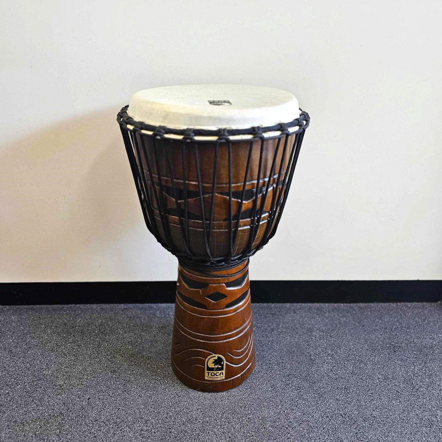 Toca 12" Rope Tuned Origins Series Djembe in African Mask Finish